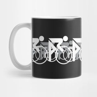 The Bicycle Race 2 White Mug